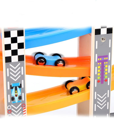 RacerFun | Pista de colores mágica - Set de juego de madera para niños